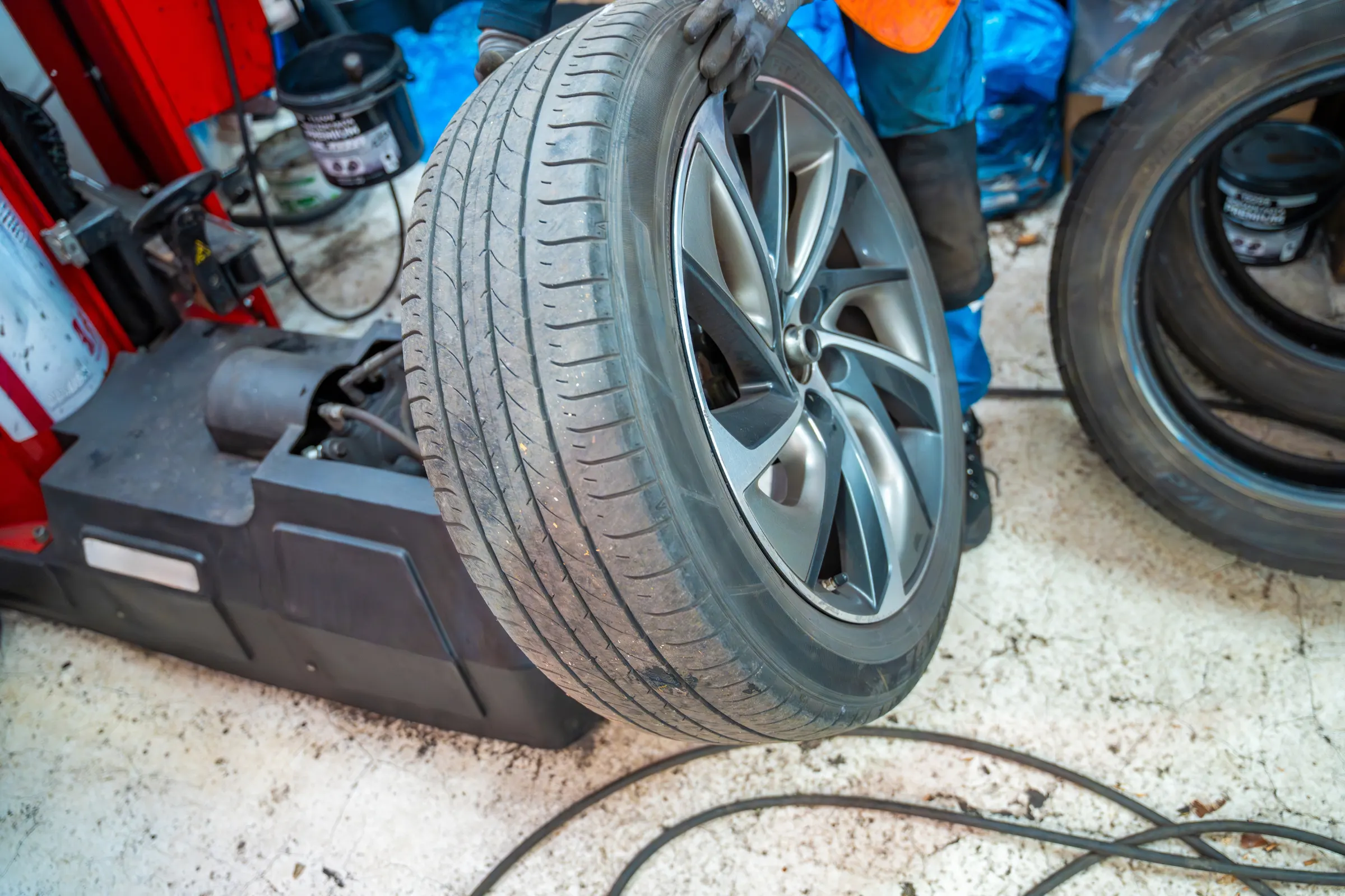 Tire rotation service for an SUV driver in Minnesota winter