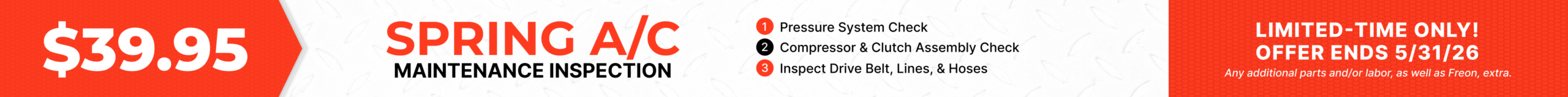 Spring A/C Maintenance Inspection banner