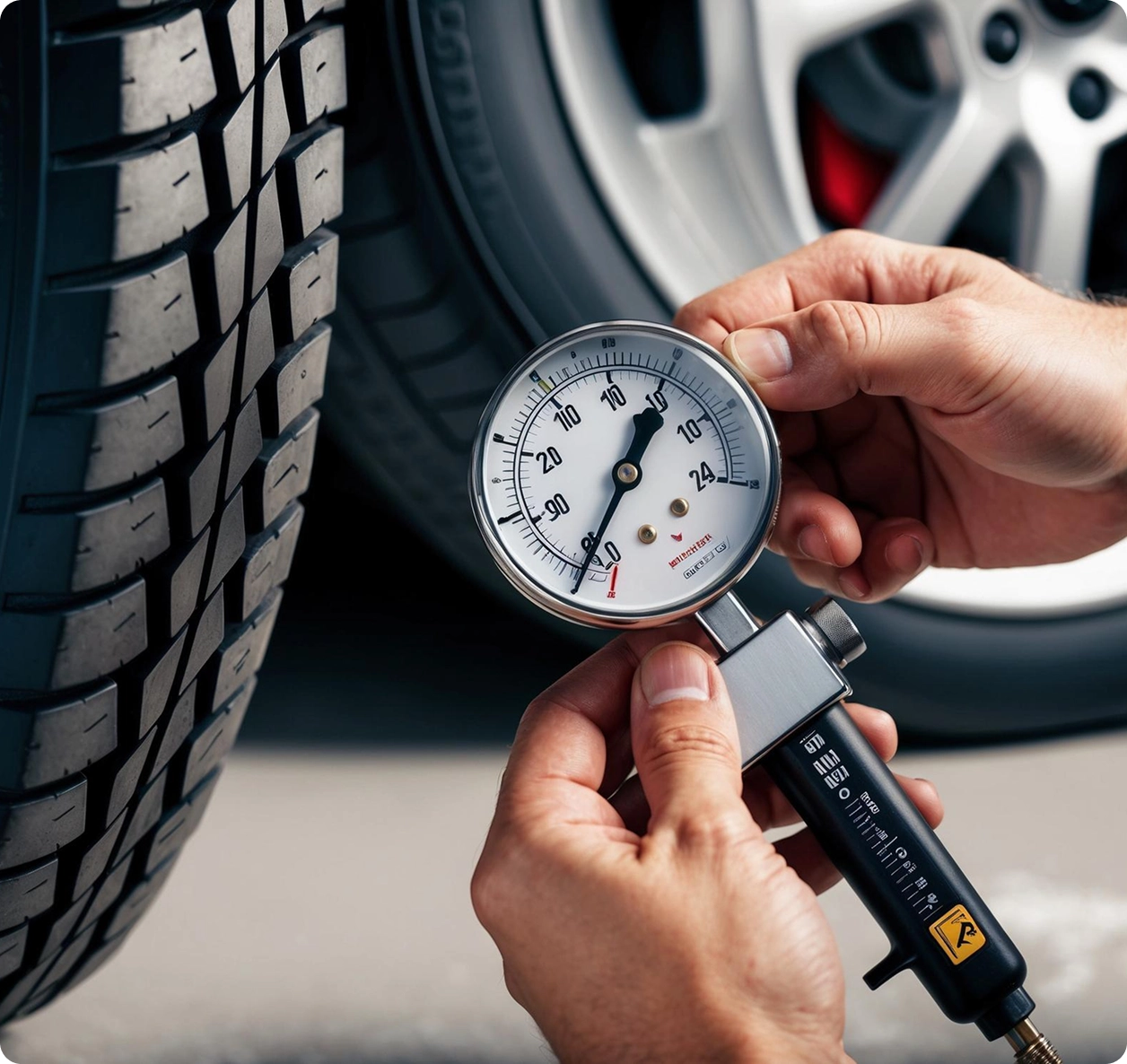 Mechanic-Checking-Tire-Pressure