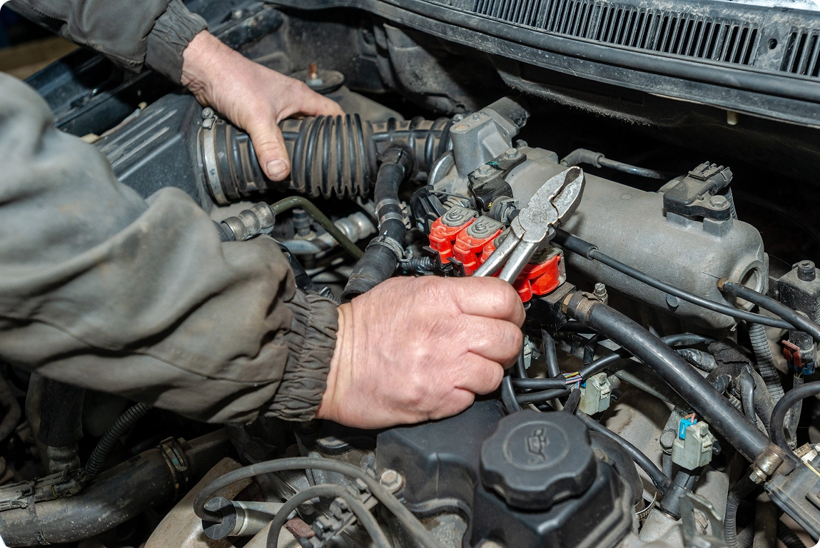 Mechanic Doing Engine Repair Repair