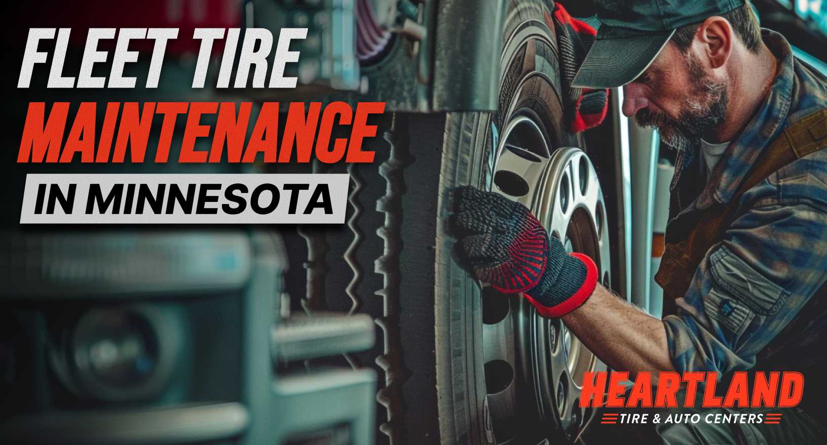 Fleet tire maintenance inspection in Minnesota service center