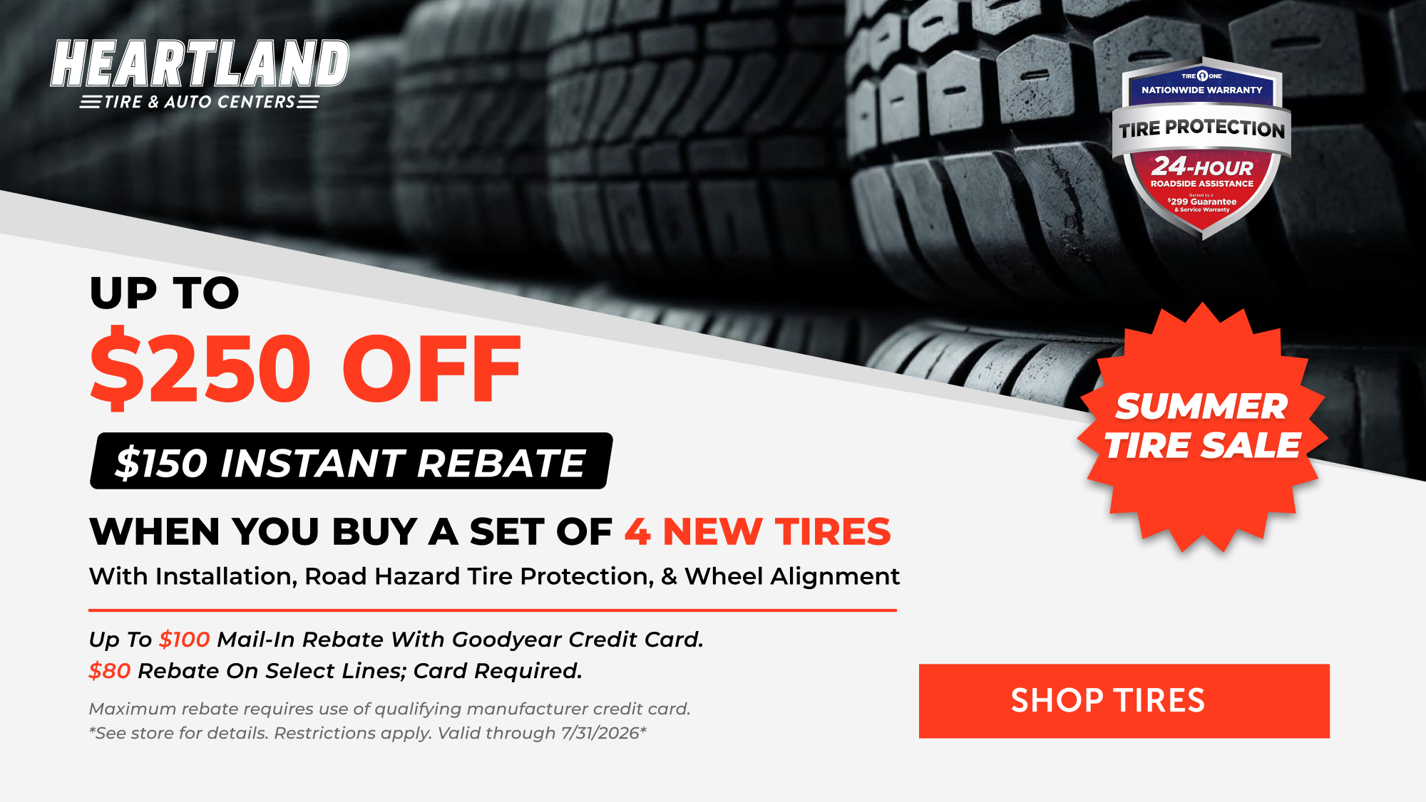 Technician installing new tires during Heartland tire specials in Minnesota