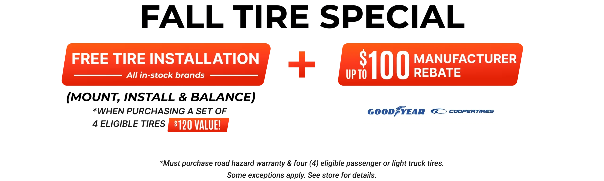Fall Tire Special Promotion 2026