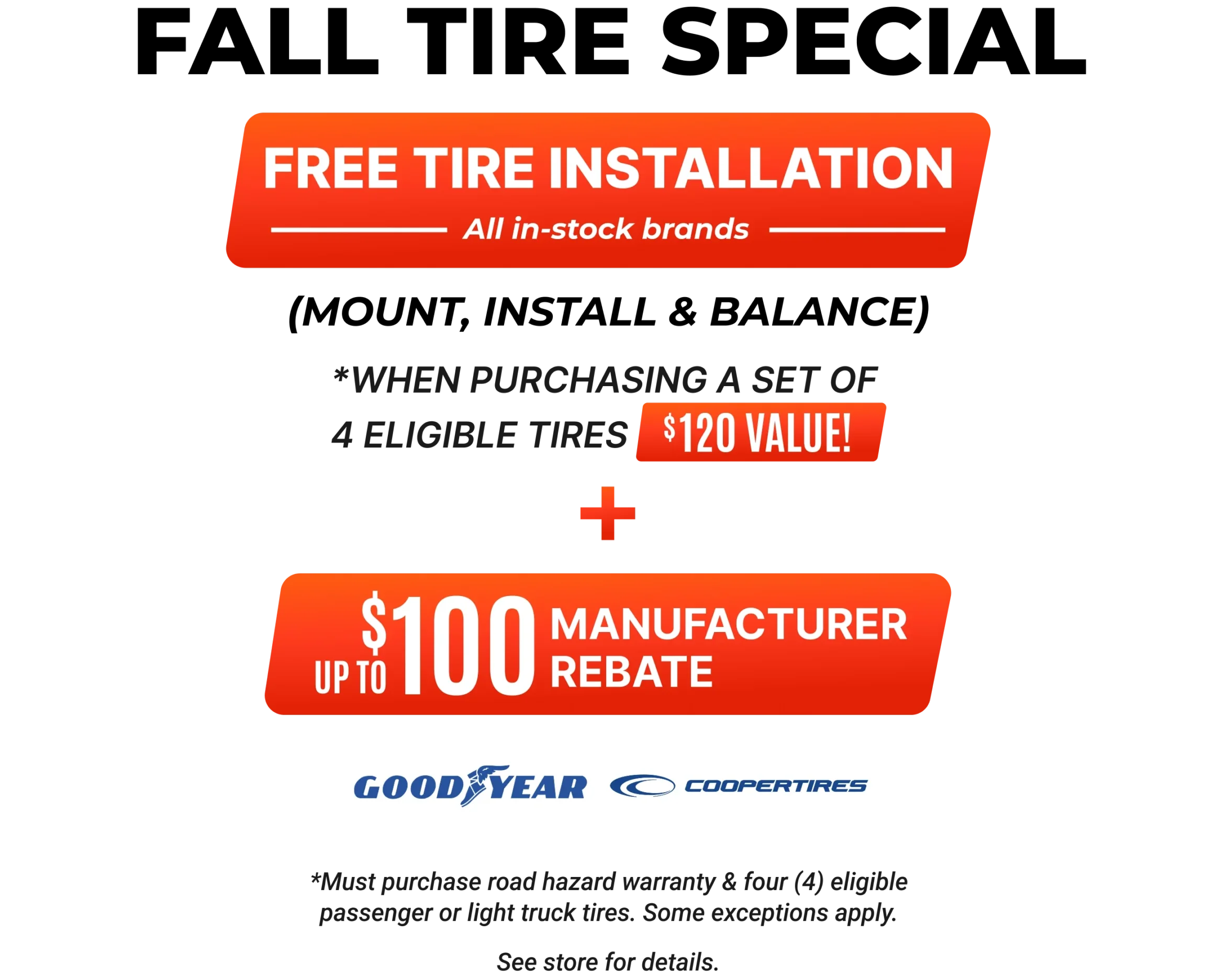 Fall Tire Special Promotion 2026