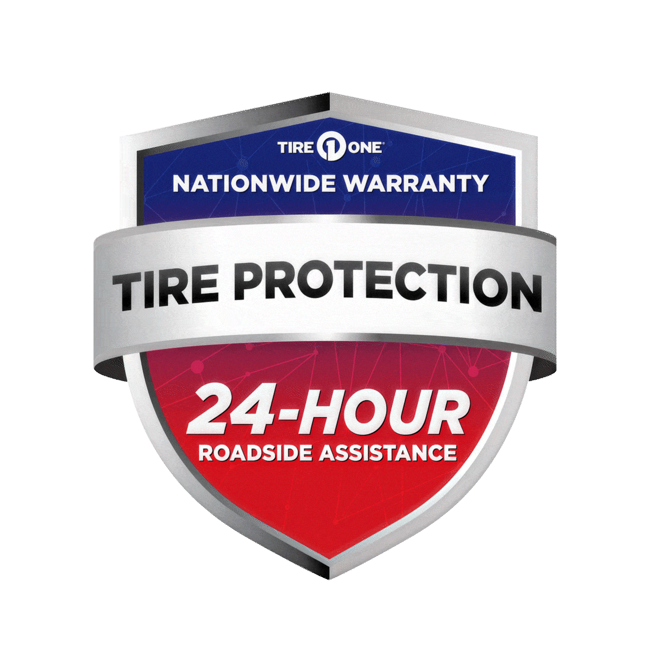 Nationwide road hazard tire protection with 24-hour roadside assistance