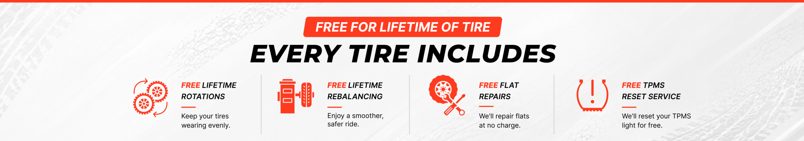 Free for Lifetime of Tire