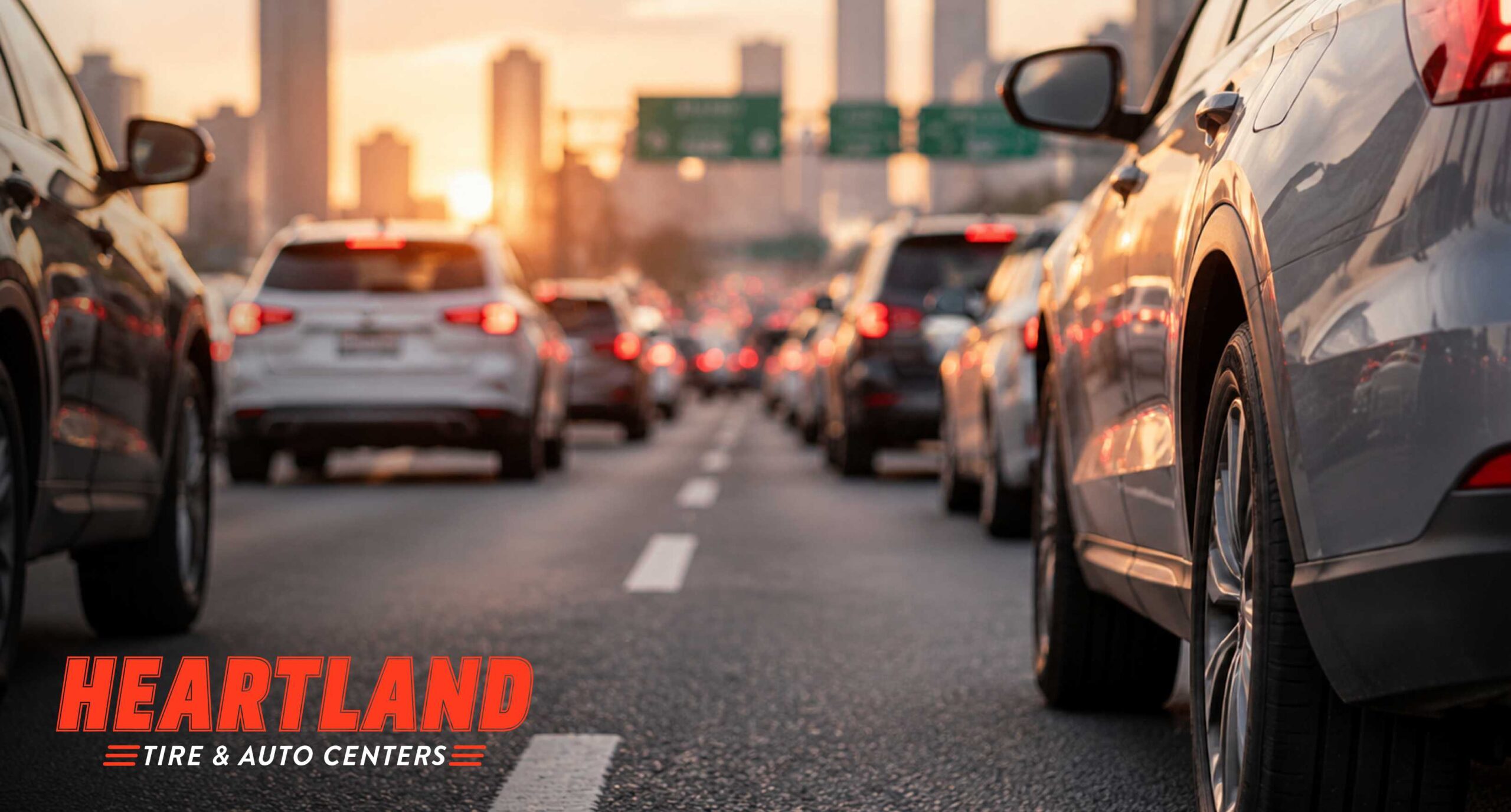 Driver using fuel-saving techniques in stop-and-go traffic