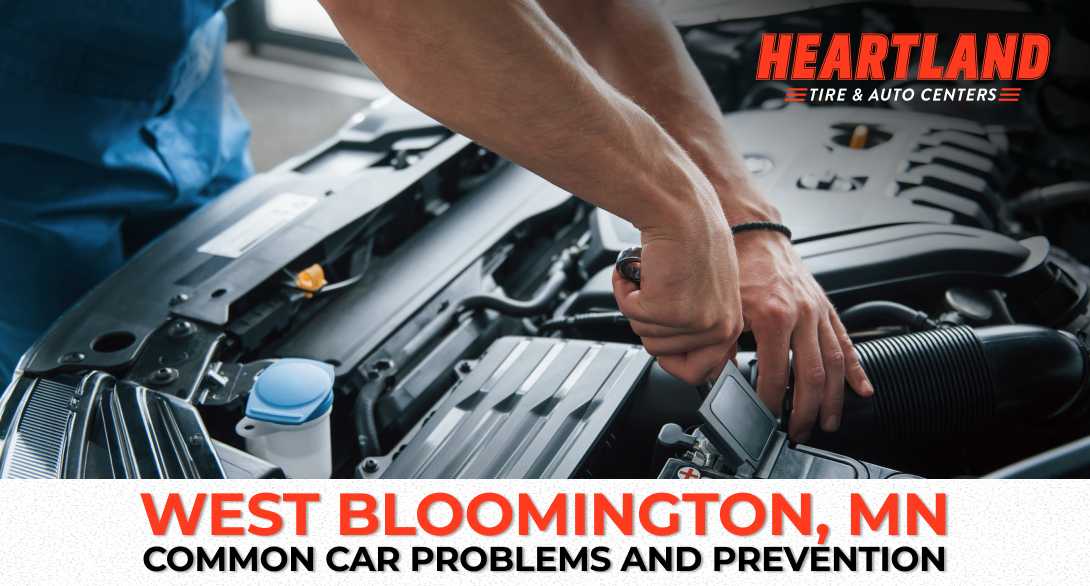 Technician inspecting brakes to prevent West Bloomington MN common car problems